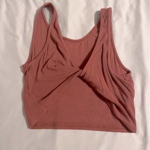 Twisted cropped tank top